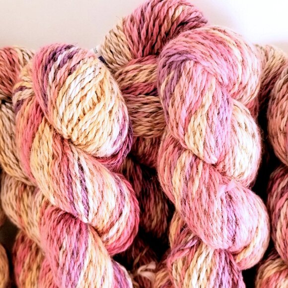 LOT 8 Berroco Linsey Cotton Linen Blend Yarn 6503 Oak Bluffs Pink Cream 912 yds - Picture 3 of 4